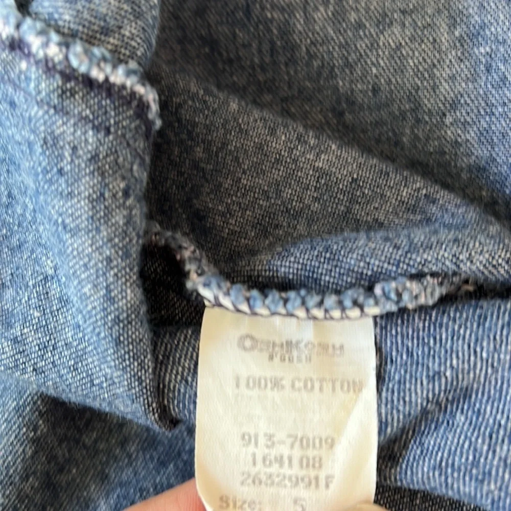 Oshkosh vintage plaid jean jumper